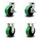Service Caster 8 Inch Heavy Duty Green Poly on Metal Caster Swivel Lock/Brake 2 Rigid, 2PK SCC-KP92S830-PUR-GB-SLB-BSL-2-R-2 - alternate 1